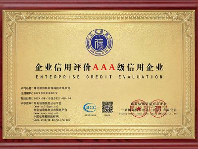 点击查看详细信息<br>标题：企业信用评价AAA级信用企业 阅读次数：2621